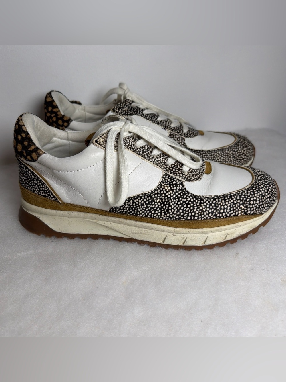 Madewell Sneakers Unisex Kickoff Trainer Leather Calf Hair Lace Up